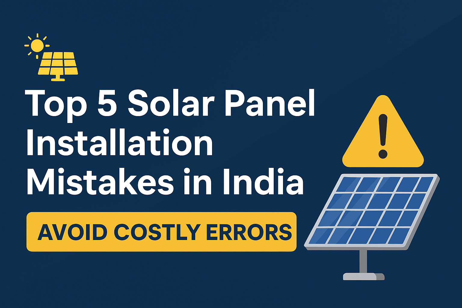 Top 5 Solar Panel Installation Mistakes In India :  Installing Solar Panels in India