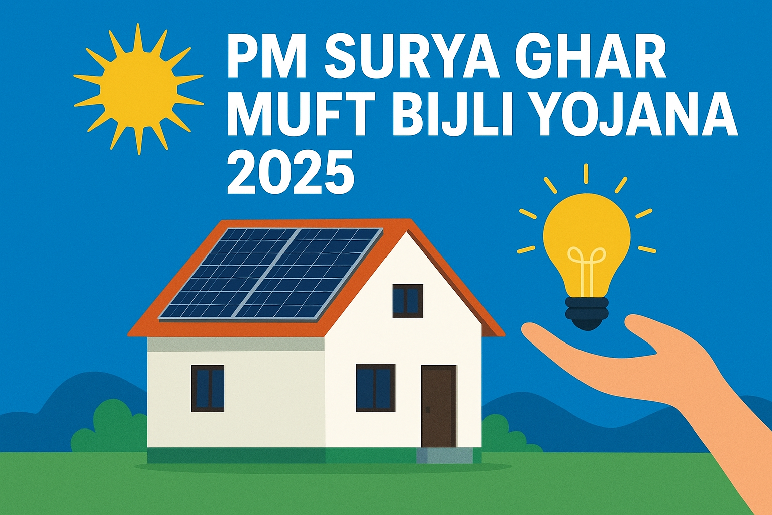 PM Surya Ghar Muft Bijli Yojana 2025 / पीएम सूर्यघर मुफ्त बिजली योजना – Government’s Free Solar Scheme for Indian Households